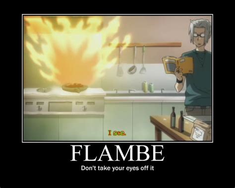 An Image Of Gokudera Hayato In Kitchen With Caption That Reads Gives
