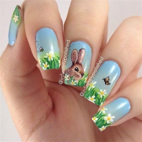 15 Cute Easter Bunny Nail Art Ideas Best Simple Home Diy Manicure