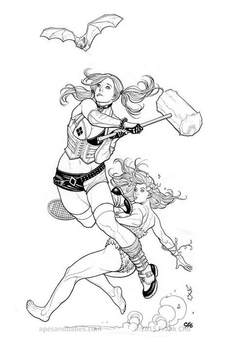 Frank Cho Draws Harley Quinn And Poison Ivy For Sdcc Bleeding Cool
