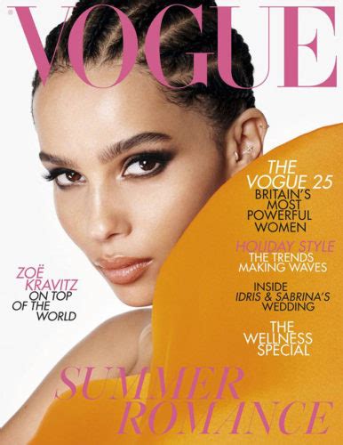 Zoë Kravitz Covers British Vogue July 2019 Superselected Black