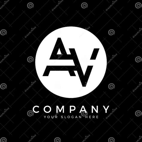 Av Logo Design Business Typography Vector Template Creative Linked