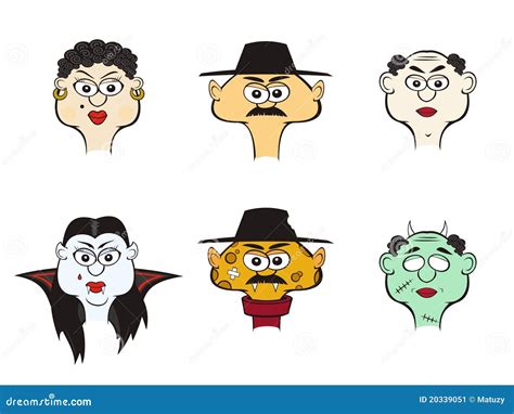 Comic Vector Characters People And Monsters Stock Vector