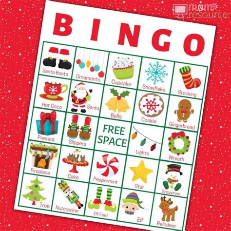 Printable Christmas Bingo For Large Groups Mom Resource