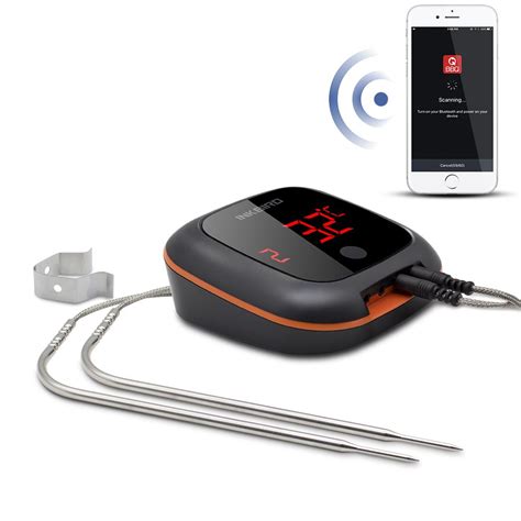 Inkbird Rechargeable Bluetooth Meat Barbecue Thermometer Timer With 2