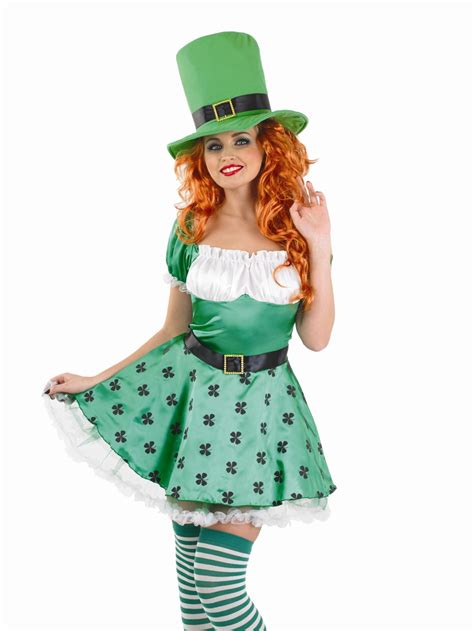 Ladies Sexy Leprechaun Costume For St Patricks Ireland Fancy Dress
