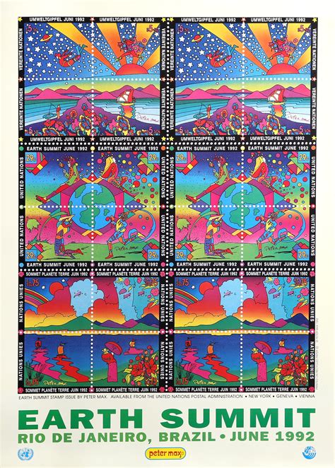 Lot Peter Max Earth Summit Poster