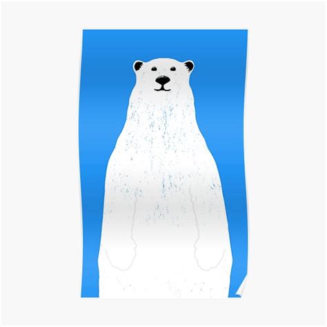 White Cute Polar Bear Poster For Sale By Chevinster Redbubble