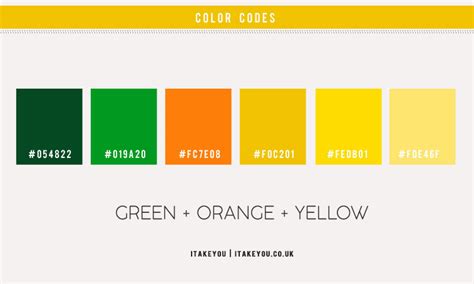 Green Orange And Yellow Color Scheme I Take You Wedding Readings