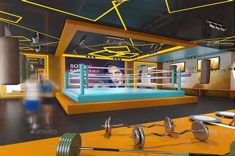 Fitness And Gym Interior Design Branding Mockups By Wutip