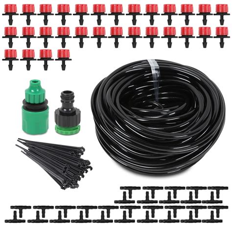 25m Diy 30 Drips Irrigation System Plant Automatic Self Watering Garden