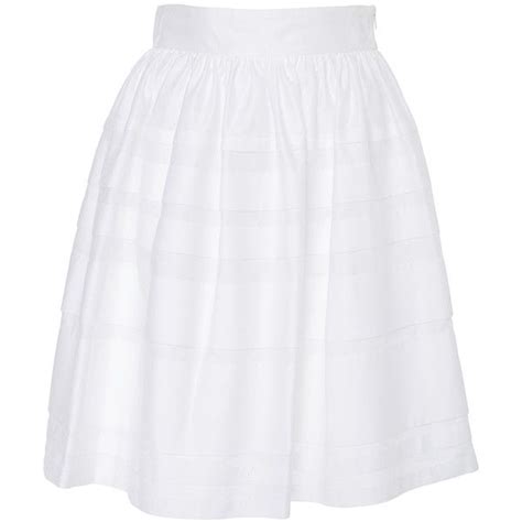 paule ka white cotton poplin skirt with pockets 680 aud liked on polyvore featuring skirt