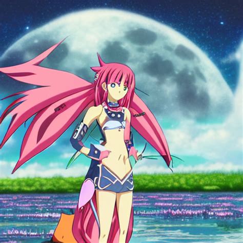Prompthunt Sakuyamon From Digimon Tamers In Front Of The Moon By A Beautiful Lake Sakura