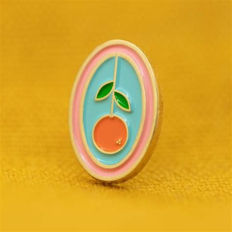 Geo May Orange Oval Tiny Deer Studio Soft Enamel Pins Hard Enamel Pin Enamel Pin