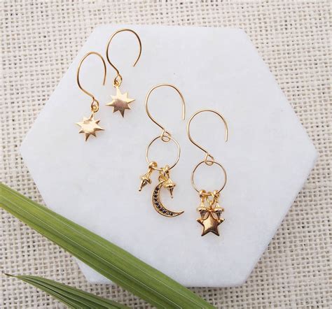 Moon And Stars Hoops By Louise Buchan Notonthehighstreet Com