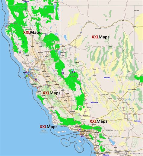 Kalifornia Mapa Mapa