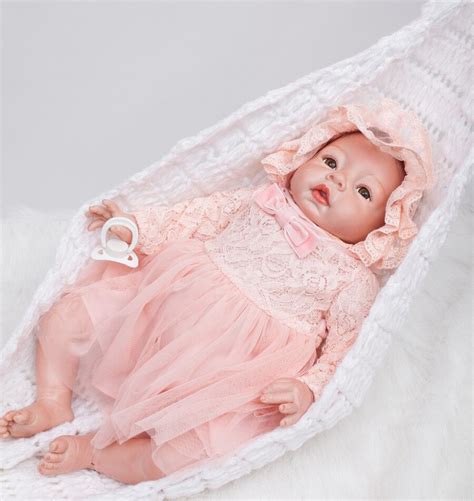 Cute Baby Reborn Doll Cotton Pp Body 55cm Silicone Reborn Dolls