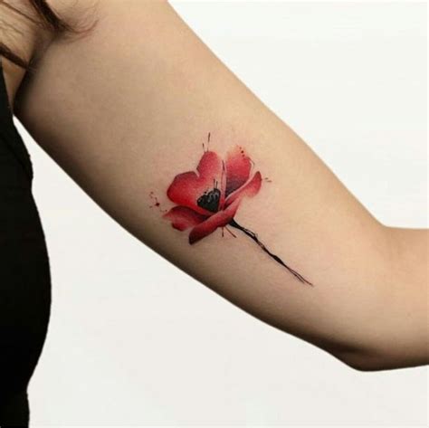 Watercolor Poppy Tattoo Designs Ideas And Meaning Tattoos For You