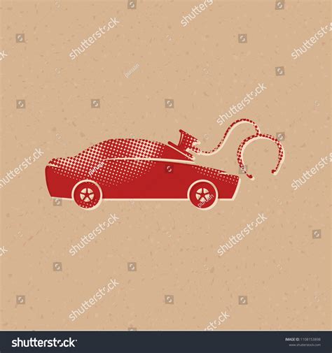 Car Repair Icons Halftone Style Automotive Stock Vector Royalty Free