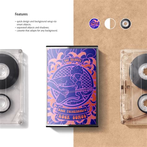 How to use open 'vhs cassette cover mockup.psd' in photoshop cc right click on one of the red labelled your design here and choose edit contents Cassette Tape Mockup in Packaging Mockups on Yellow Images ...