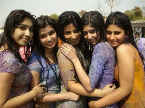 Indian Beauties Desi Girls Playing Holi