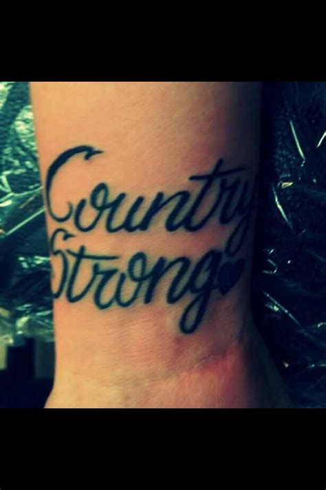 Quote tattoo can simply say 'enjoy the little things', but also can be more metaphorical and remind quote tattoo doesn't have to be boring and obvious. country strong | Tattoos | Pinterest