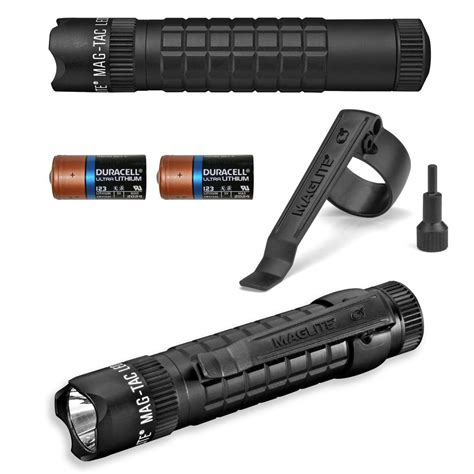 Maglite Mag Tac Led 2 Cell Cr123 Flashlight Crowned Bezel Matte