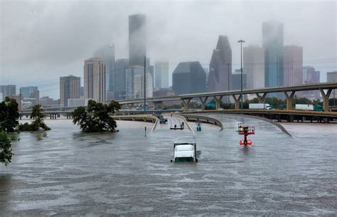 Submerged Freeways From The Effects Of Hurricane Harvey Are Seen During