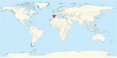 España en el mapa mundial: países circundantes y ubicación en el mapa ...