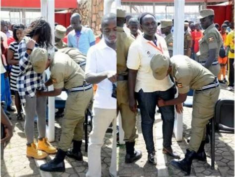 Omg See How Ugandan Security Men Touch Womens Private Parts Before
