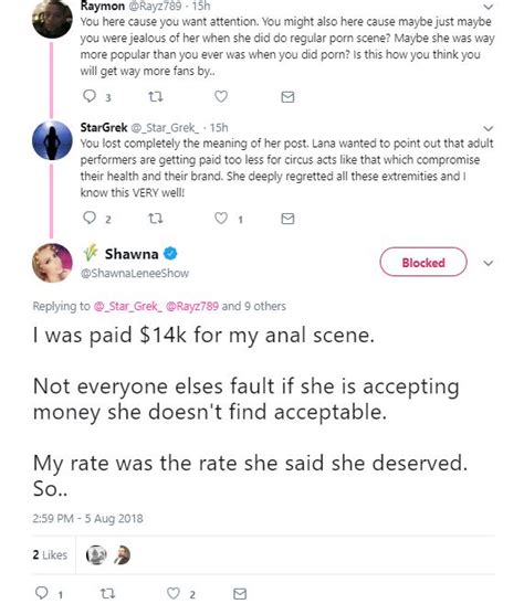 Shawna Lenee Shares Her Thoughts On Being Paid 14k For Her Anal Scene And Lana Rhoade’s Instagram