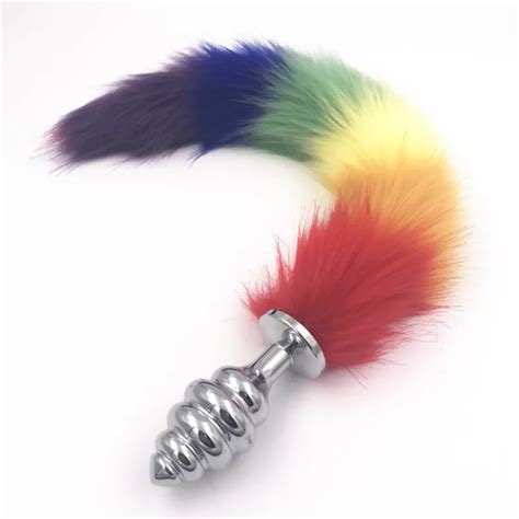 Buy 3 Size Big Anal Plug Fox Tail Stainless Steel Butt Plug Cosplay Anal Sex