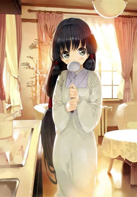 Ueda Ryou Tokito Nanaho Nanatsu No Fushigi No Owaru Toki Absurdres Highres 1girl Apron