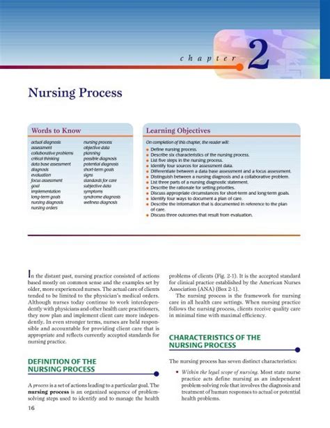Chapter 2 Nursing Process