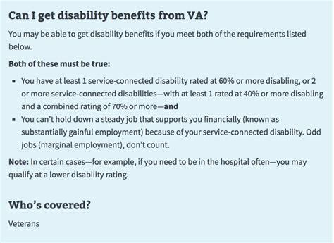 Service Connected Veteran Benefits