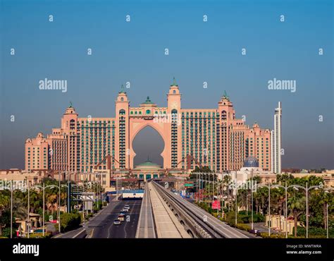 Monorail To Atlantis The Palm Luxury Hotel Palm Jumeirah Artificial