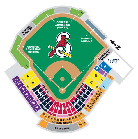 Seating Chart | Springfield Cardinals Hammons Field