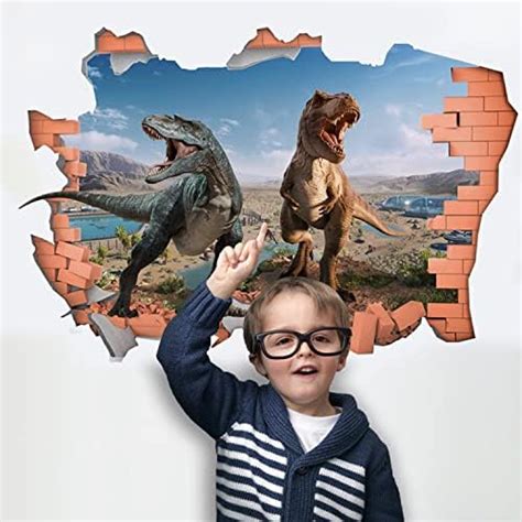 Dinosaur Kids Wall Decalspeel And Stick Removable Dinosaur Wall