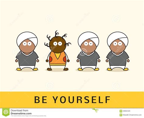 Be Yourself Concept Stock Illustration Illustration Of Group 58902429
