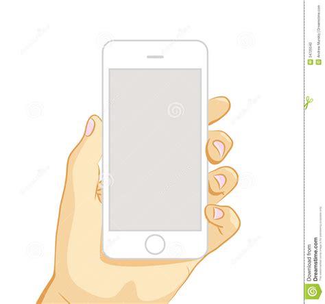 Vector Illustration Of White Smart Phone Stock Vector