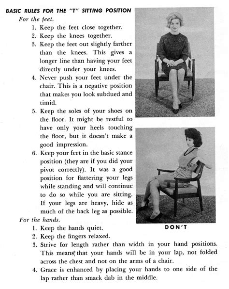 How To Sit Like A Lady Keep The Hands Quiet Vintage Modern Ettiquette For A Lady Etiquette
