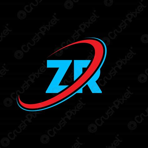 Zr Z R Letter Logo Design Initial Letter Zr Linked Stock Vector