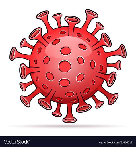 Virus Drawing Design Isolated Royalty Free Vector Image