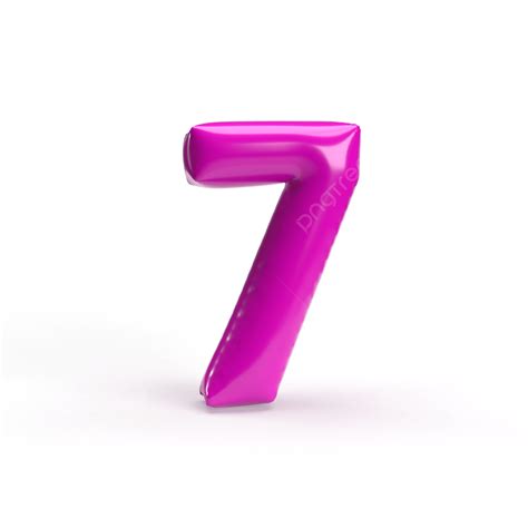 Number 7 Clipart Png Images Glossy Pink Number 7 3d Rendering Of A