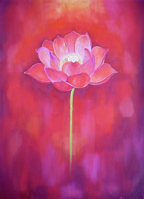 The Beautiful Lotus Lotus Painting Lotus Art Flower Painting