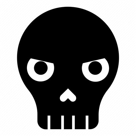 Angry Skull Dead Death Emoji Halloween Mask Skull Icon Download