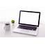 Blank White Screen Laptop Computer Stock Photo  Download Image Now