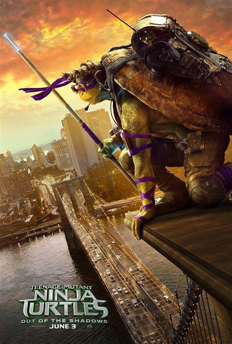 Teenage Mutant Ninja Turtles Out Of The Shadows 2016 Poster 1