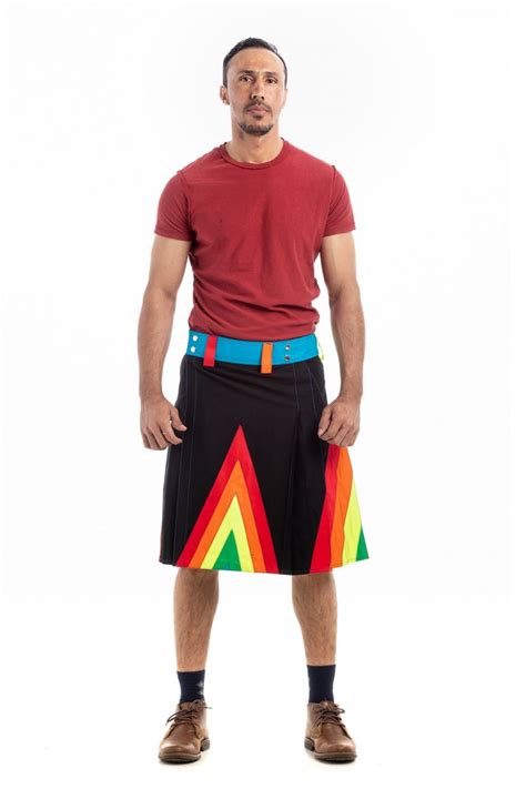 Buy Multi Colors Rainbow Utility Kilt For Stylish Man Top Kilt