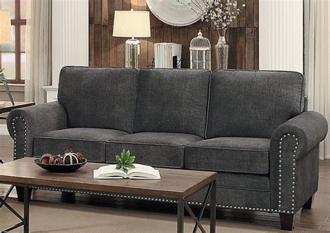 Cornelia Dark Grey Sofa From Homelegance Coleman Furniture