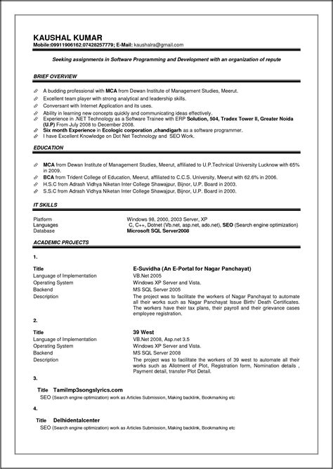By highlighting your skills, strengths, and work experience, the resume fresher resume template. Latest Resume Format For Mba Finance Freshers